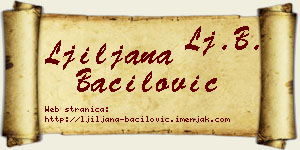 Ljiljana Bačilović vizit kartica